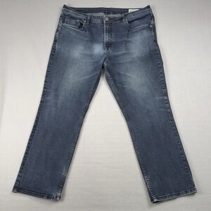 Mens Buffalo David Bitton Jeans 40x30 (28 True) Blue Jackson-X Stretch Straight